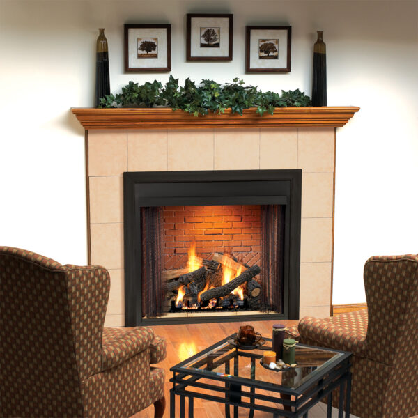 Stock Image - American Hearth - Jeferson Deluxe Firebox American Hearth - Dunrite Chimney and Stove