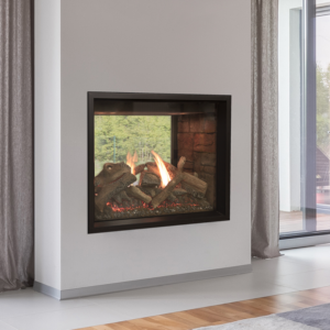 Stock Image - American Hearth - Renegade 40 See-Through with TruFlame Technology American Hearth - Dunrite Chimney and Stove