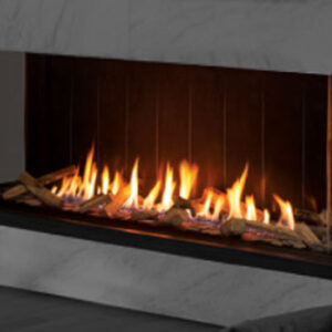 Stock Image - Urbana - U70 Tall Bay Fireplace Urbana Gas Fireplace - Dunrite Chimney and Stove