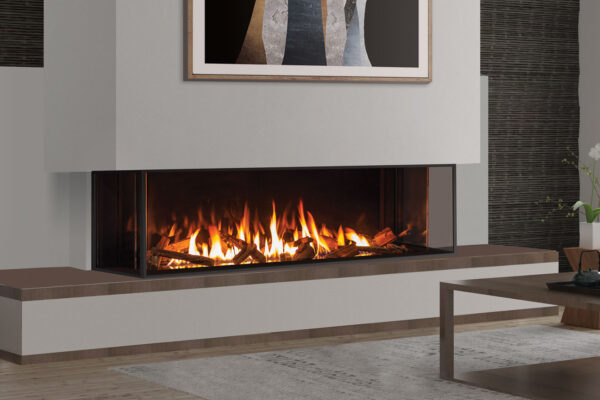 Stock Image - Urbana - U70 Screened Bay Fireplace Urbana Gas Fireplace - Dunrite Chimney and Stove