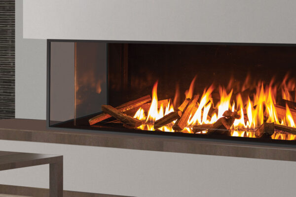 Stock Image - Urbana - U70 Screened Bay Fireplace Urbana Gas Fireplace - Dunrite Chimney and Stove