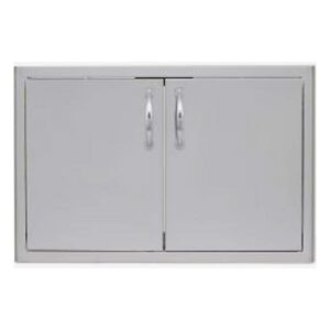 Stock Image - Blaze 32 Inch Double Access Door with Paper Towel Holder Blaze Grills Storage - Dunrite Chimney and Stove