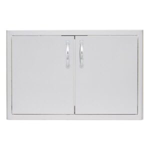 Stock Image - Blaze 40 Inch Double Access Door with Paper Towel Holder Blaze Grills Storage - Dunrite Chimney and Stove