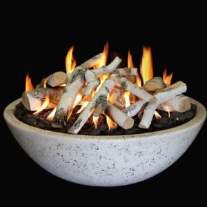 Stock Image - Grand Canyon Gas Logs - Fire Bowls Grand Canyon Gas Logs - Dunrite Chimney and Stove