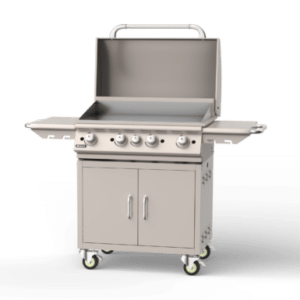 Stock Image - Bull Grills - 30″ Commercial Style Griddle Cart Bull Grills - Dunrite Chimney and Stove