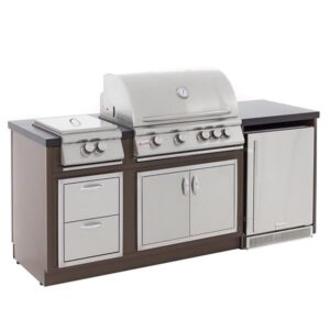 Stock Image - Blaze Stainless Steel Island Blaze Grills Gas Kitchen Island - Dunrite Chimney and Stove